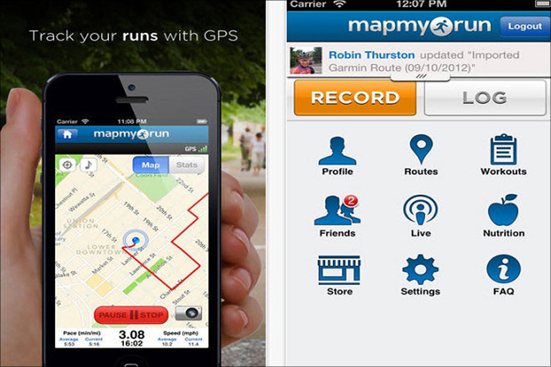 MapMyRun cho phép người dùng truy cập định vị