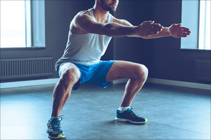 Squats – Bài tập giảm cân toàn thân cho nam