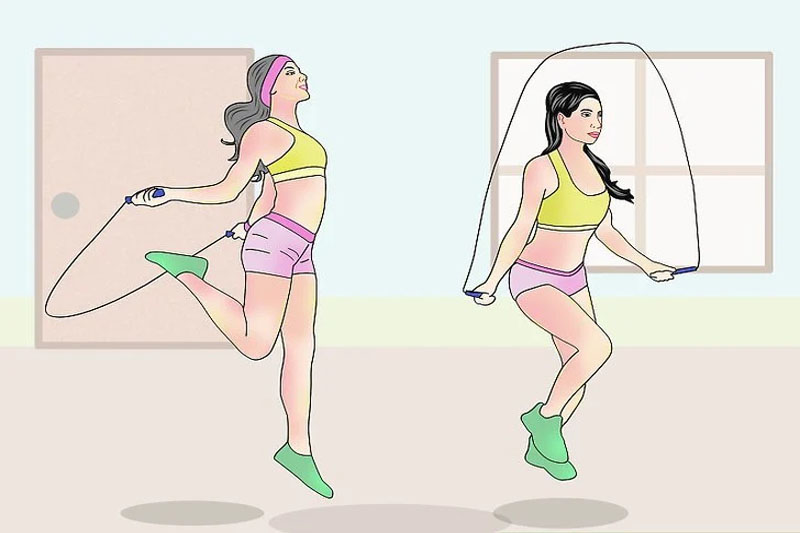 Nhảy xen kẽ là bài tập giảm cân bằng nhảy dây mang lại hiệu quả cải thiện nhanh chóng