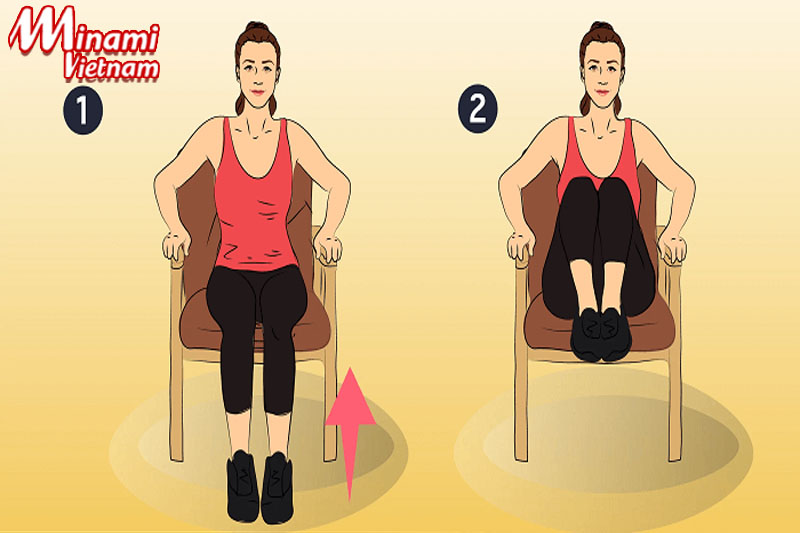 Bài tập Double Knee Lift giúp bạn có một vùng bụng phẳng lỳ như mơ ước.